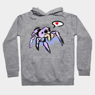 Pastel Jumping Spider Love Hoodie